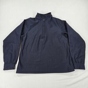 Title Nine 1/4 Zip Fleece Lined Pullover Long Sleeve Black Sweatshirt Size Large